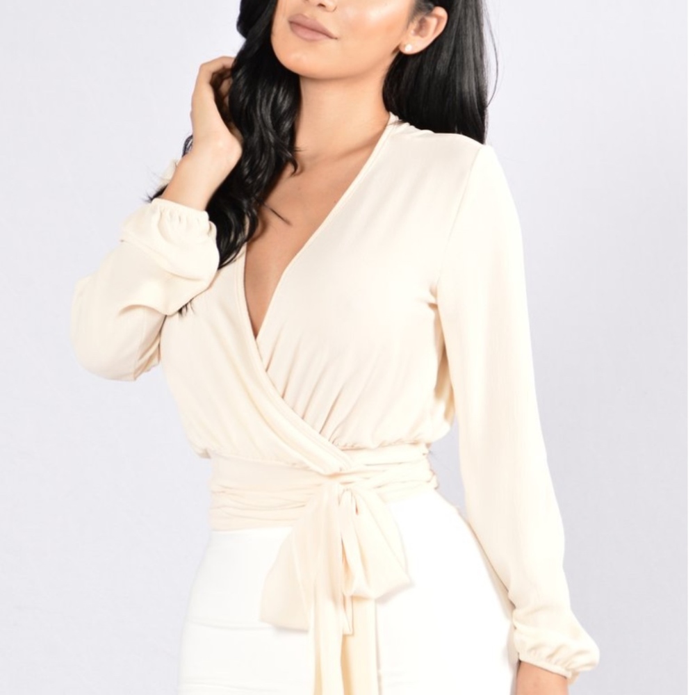 Fashion Nova Little White Lies Top - Ivory